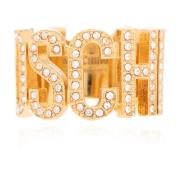 Moschino Ring med logotyp Yellow, Dam