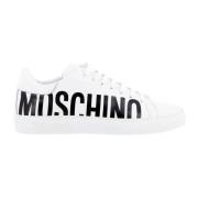 Moschino Vita avslappnade sneakers med kontrastlogo White, Herr