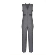 Pinko Fresco Ull Jumpsuit Gray, Dam