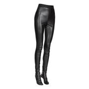 Pinko Stretchiga läder-look tights Black, Dam