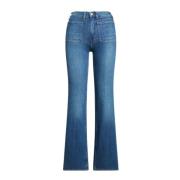 Polo Ralph Lauren Hög Midja Flare Bootcut Jeans Blue, Dam