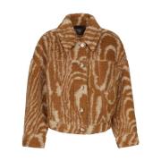 Stella McCartney Lyxig Päls Shearling Jacka Brown, Dam