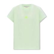 Stella McCartney T-shirt med logotyp Green, Dam