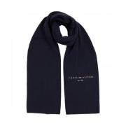 Tommy Hilfiger Blå ekologisk bomullsscarf med logotyp Sku: Am0Am10372 ...