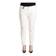 Dolce & Gabbana Vita Bomull Skinny Denim Kvinnor Snygga Jeans White, D...