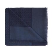 Salvatore Ferragamo Logo scarf Blue, Herr