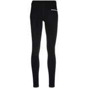 Jil Sander Svarta Leggings med Logotyp Black, Dam