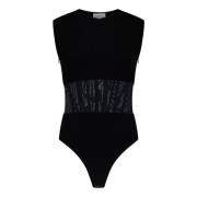 Alexander McQueen Svart Body Top för Kvinnor Black, Dam