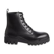 Calvin Klein Jeans Svarta Combat Laceup Ankelboots Black, Herr