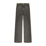 Etro Grå Denim Jeans, Bekväm passform, Tillverkad i Italien Gray, Herr