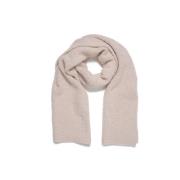 InWear Mjuk och Lyxig Halsduk med Breda Ribbstickade Kanter Beige, Dam