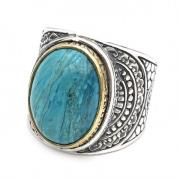 Jalan Jalan Handgjord Opaline Ring Multicolor, Unisex