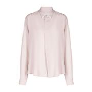 Ami Paris Puderrosa Crepe Top Pink, Dam