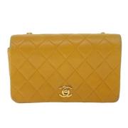 Chanel Vintage Pre-owned Läder axelremsvskor Yellow, Dam