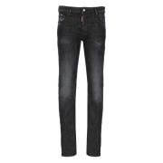 Dsquared2 Slim-Fit Svarta Bomullsjeans för Män Black, Herr