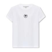 Stella McCartney T-shirt med logotyp White, Dam