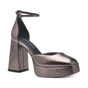 Tamaris Eleganta Stängda Metallic Pumps Gray, Dam