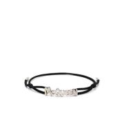 Alexander McQueen Svart Logo-Plaque Armband Black, Herr