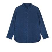 Ba&Sh Flytande Jacquard Skjorta Blue, Dam