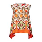 La DoubleJ Silk Twill Statement Top Multicolor, Dam