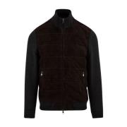 The Jack Leathers Brun Läderjacka Jasper Knit 618 Black, Herr