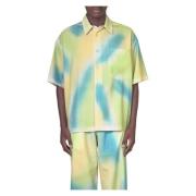 Bonsai Sprayad Crop Shirt för Män Multicolor, Herr