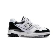 New Balance Lyxiga Lädersneakers i Bianco Nero White, Unisex