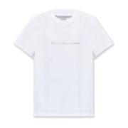 Stella McCartney T-shirt med logotyp White, Dam
