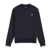 Fred Perry M7535 184 Sart Herr Sweatshirt med Logotyp Black, Herr