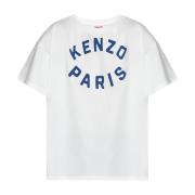 Kenzo Tryckt T-shirt White, Dam