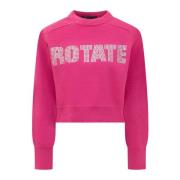 Rotate Birger Christensen Logo Jumper Tröja Pink, Dam