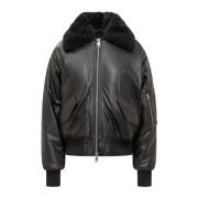 Ami Paris Skinnbomberjackor Black, Dam