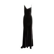 Philosophy di Lorenzo Serafini Stretch Velvet Klänning Black, Dam