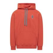 Marcelo Burlon Röd Wings Hoodie Orange, Herr