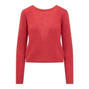 Ba&Sh Turo Jumper Stickad tröja Red, Dam