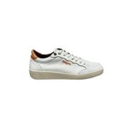 Blauer Retro Läder Sneakers White, Herr