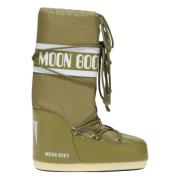 Moon Boot Khaki Snörskor Green, Dam