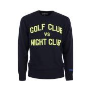 MC2 Saint Barth Golf Vsight Club tröja i ull och kashmirblandning Blue...
