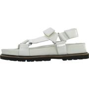 Clarks Stiliga platta sandaler för kvinnor White, Dam