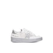 Golden Goose Vita Läder Sneakers med Metallisk Stjärna White, Dam