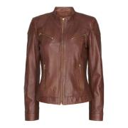 Notyz Jacka med zip ficka 10731rf Brown, Dam