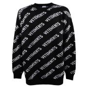 Vetements Round-neck Knitwear Black, Herr