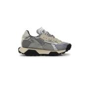 RUN OF Nylon Skin Sneakers Gray, Herr