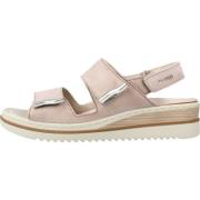 Mobils Stiliga platta sandaler för kvinnor Beige, Dam