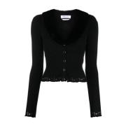 Blumarine Svarta Cardigan Sweaters Black, Dam