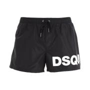 Dsquared2 Svarta Sea Clothing Shorts med Märkeslogga Black, Herr