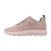 Geox Stiliga Avslappnade Sneakers för Kvinnor Pink, Dam