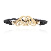 Alexander McQueen Flätat armband Black, Dam