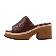 Alpe Heeled Mules Brown, Dam