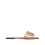 Tory Burch Eleanor Pave Slide Sandaler Pink, Dam